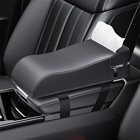 Universal Leather Armrest Cover with Tissue Holder