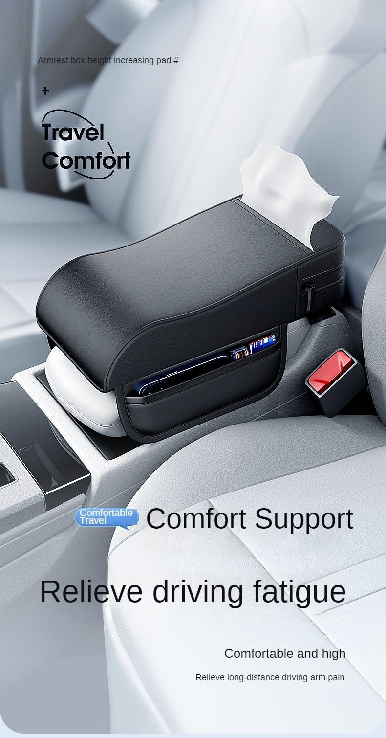 Universal Leather Armrest Cover with Tissue Holder