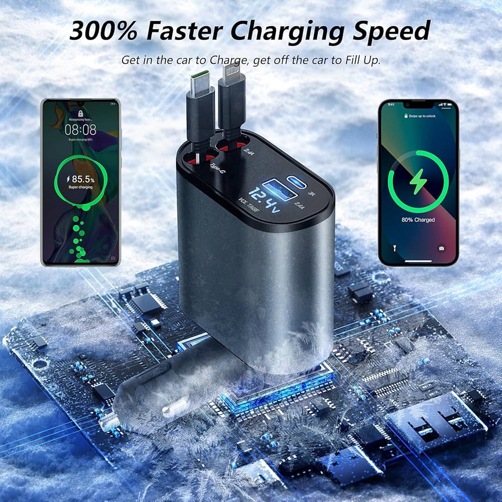 Dontump™ 4-In-1 Retractable Car Charger-120W