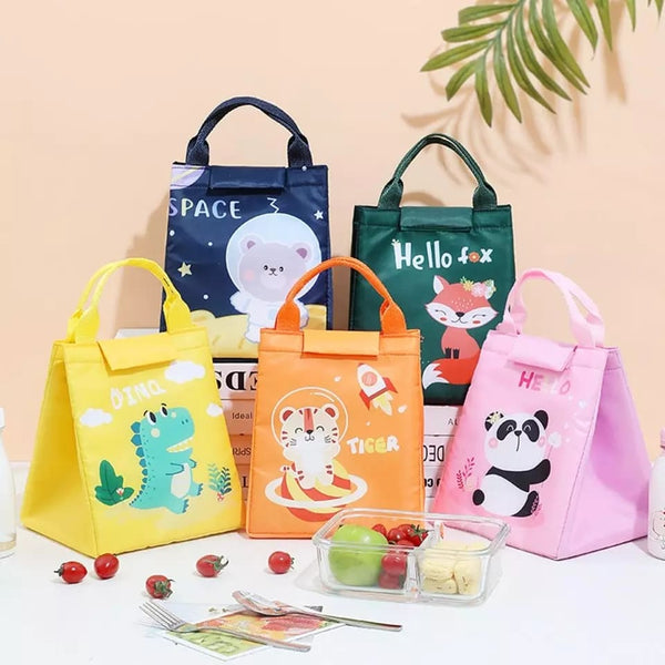 Portable Cartoon Lunch Bag Portable Insulated Thermal Lunch Box (random)