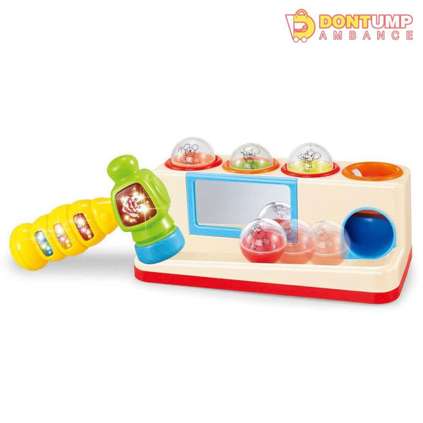 Hammer Ball Table With Light and Music Toy Game 1 Hammer And 4 Balls