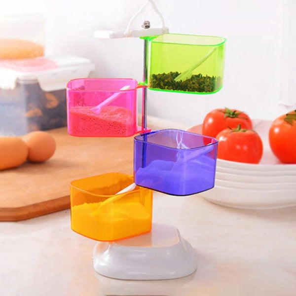 Rotating Seasoning Masala Box Stand 4 Layer