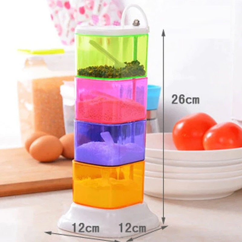 Rotating Seasoning Masala Box Stand 4 Layer