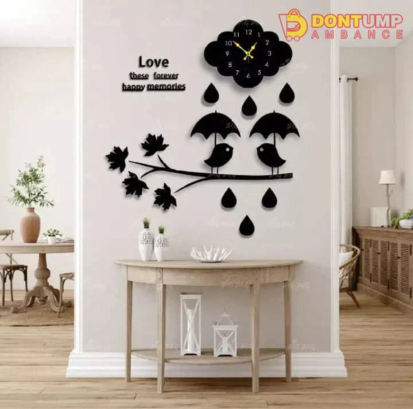 Cloud clock MDF Wood material