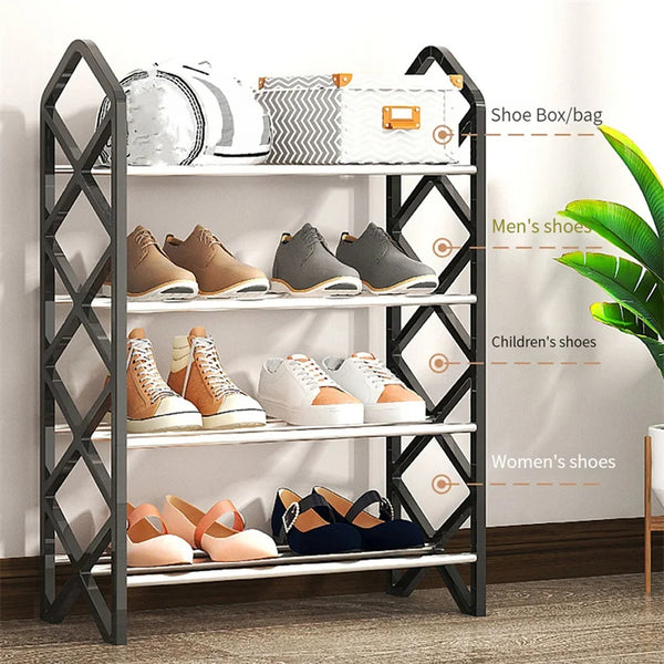 4 layer Diamond Cut Shoe rack