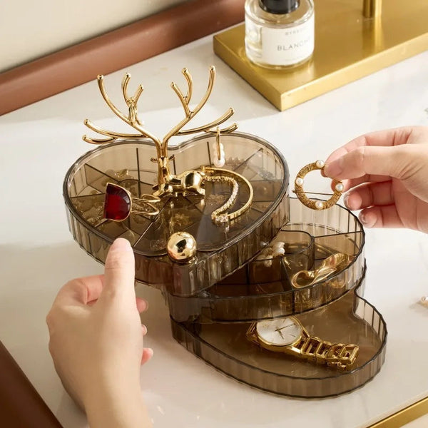 ROTATING HEART JEWELRY ORGANIZER