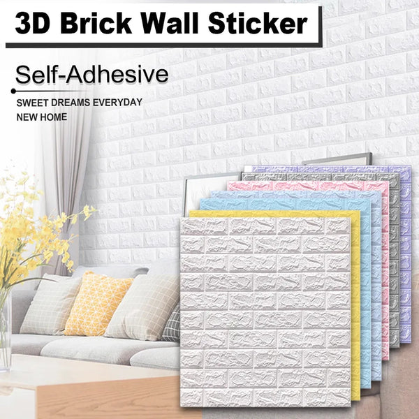 SELF ADHESIVE 3D BRICK WALL SHEET (PACK OF 2) 2 sheets you receive of mentioned size