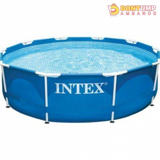 Intex 28200 Round Metal Frame Pool 10ft X 30in