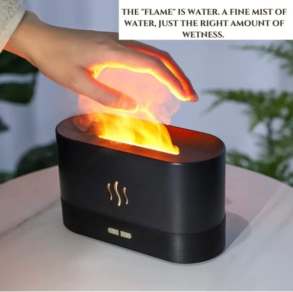 Flame Air Diffuser, Humidifier, Portable-noiseless Aroma Diffuser For Home, Office Or Yoga