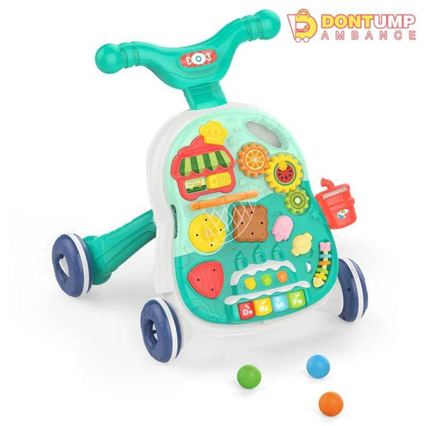 Huanger 2 in 1 Electronic Walker For Toddlers Music Entertainment and Activity