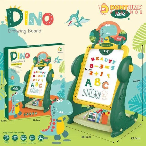 3-in-1 Easel (Black Board and White Board) – Dino