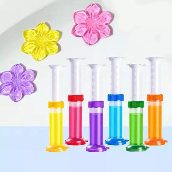 Toilet Freshener Cleaner Gel Flower Stamp