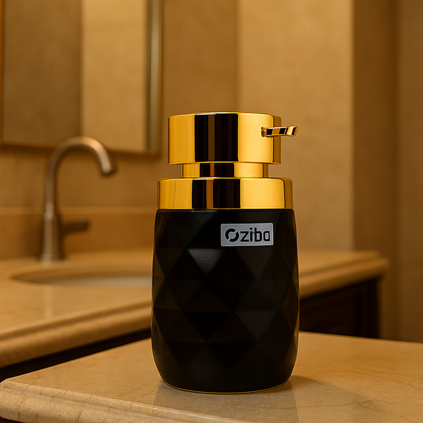 Bathroom black and liquid soap