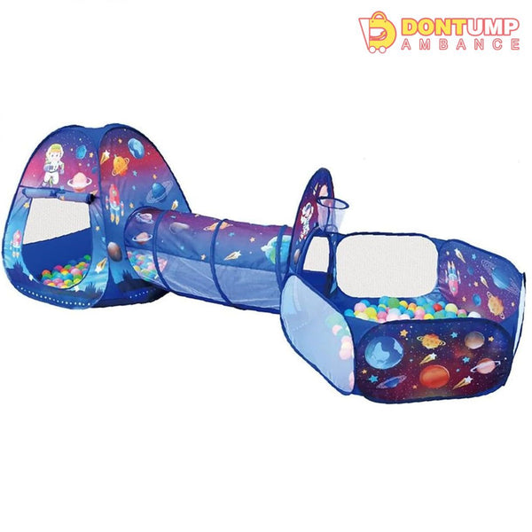 3in1 Space Ball Pit Tunnel Tent House + Free 50 Balls