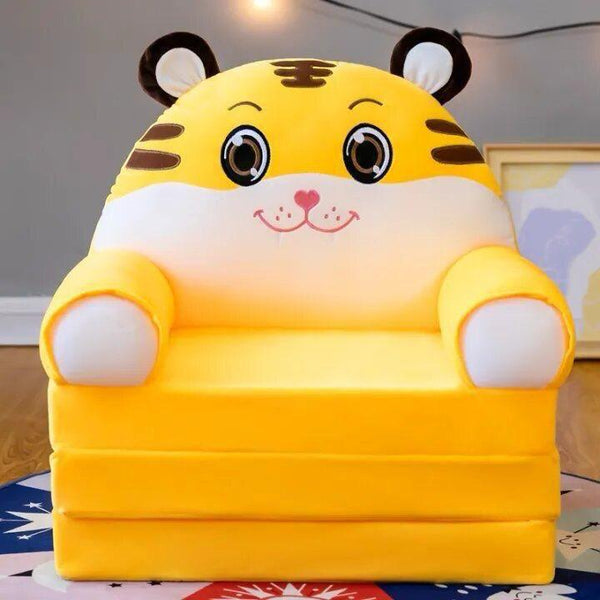 3 layers Kids Folding Sofa Cum Bed Tiger