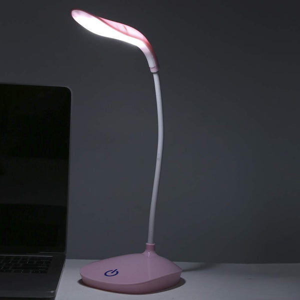 Modern LED Desk Lamp with Flexible Neck – Pink Base