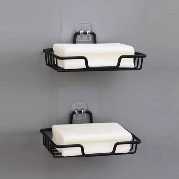 Minimalist Black Wire Wall-Mounted Soap Dish