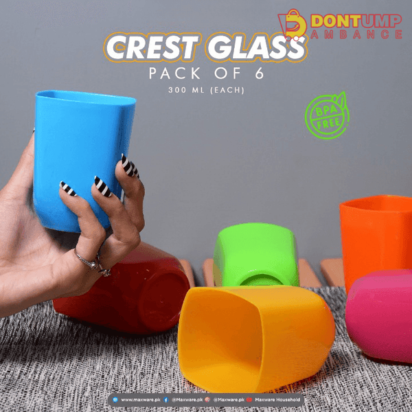 Crest Glass - Pack of 6 (300ML)