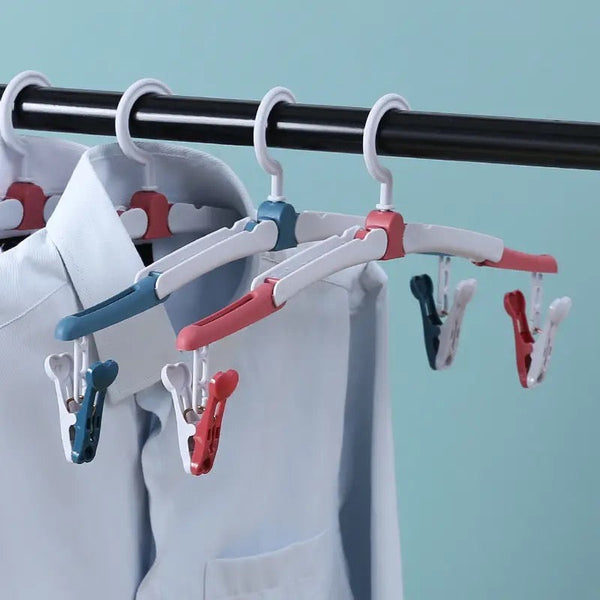 FOLDING WIND-PROOF CLOTH HANGER