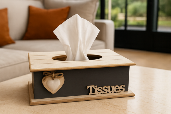 Handcrafted Wooden Tissue Holder
