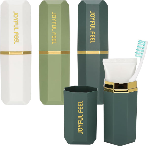 Portable Travel Toothbrush and Toothpaste Storage Case