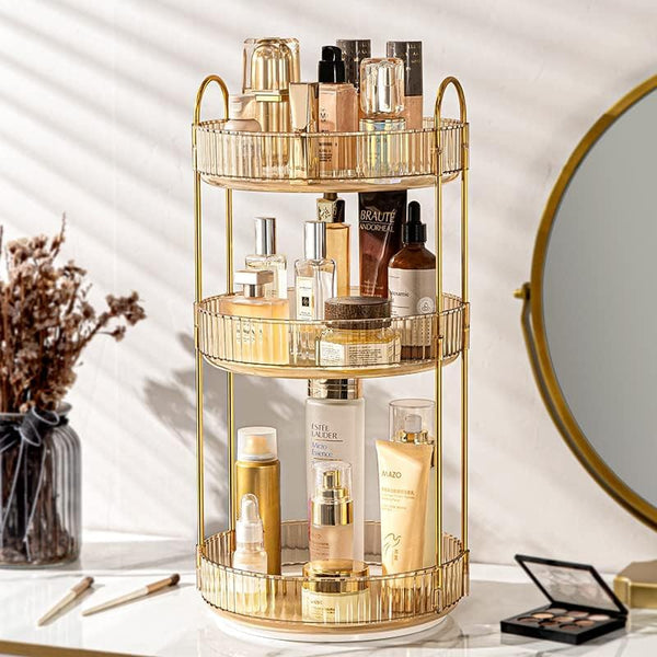 3Layer Rotating Cosmetic Organizer Rack