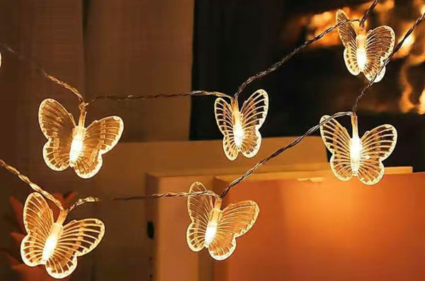 “Butterfly String Lights – Warm White LED Fairy Lights for Bedroom, Parties & Home Decoration”
