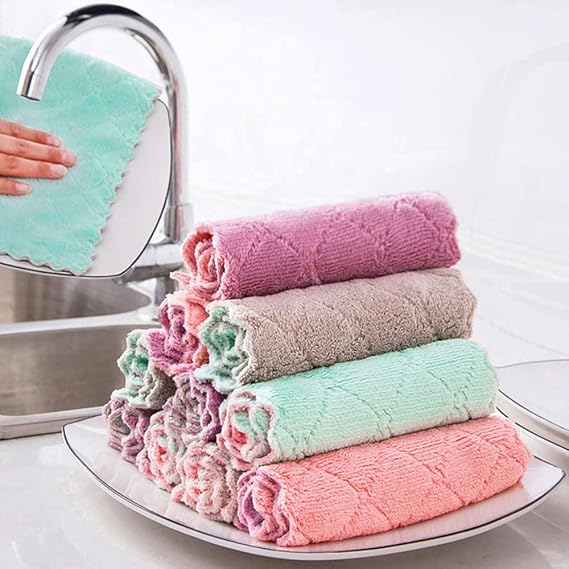 10pcs Super Absorbent Kitchen Cleaning Towel