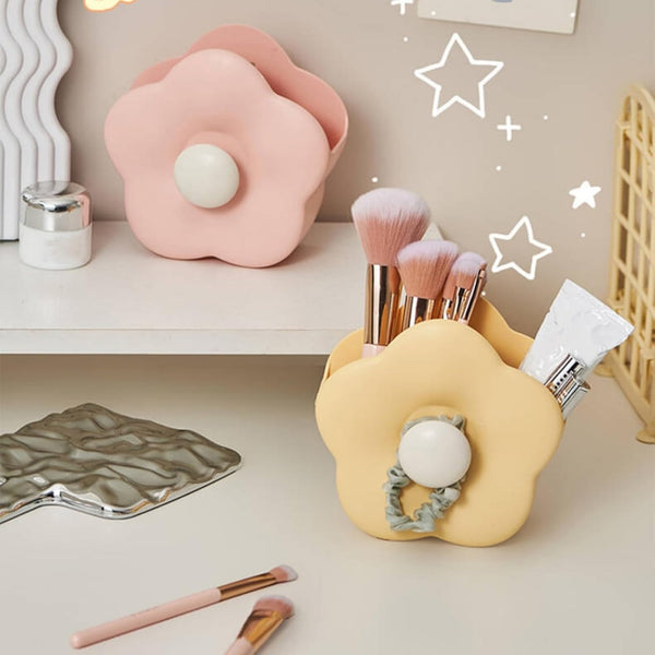 Cute Flower-Shaped Desktop Storage Baskets