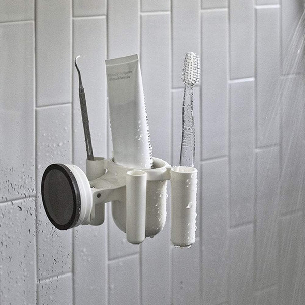 All-in-One Wall Mount Toothbrush & Toothpaste Holder