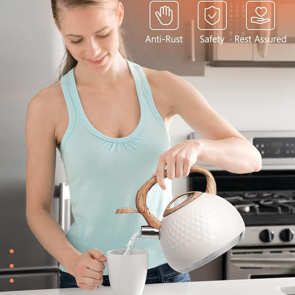Modern Textured Stovetop Tea Kettle