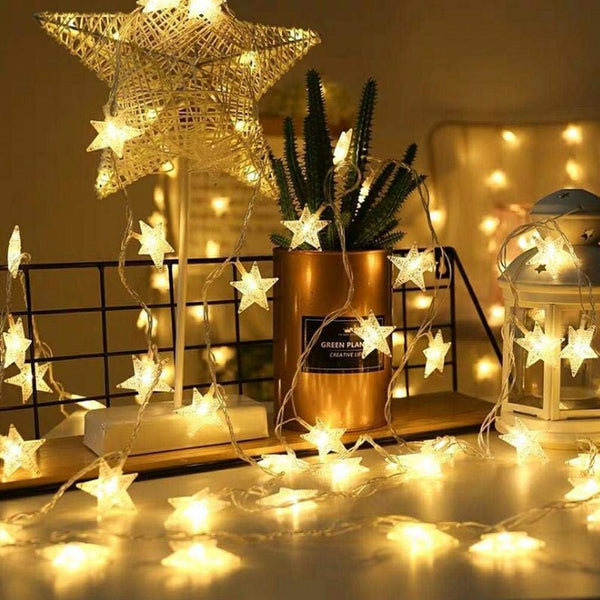 Warm Star String Fairy Lights for Bedroom Décor