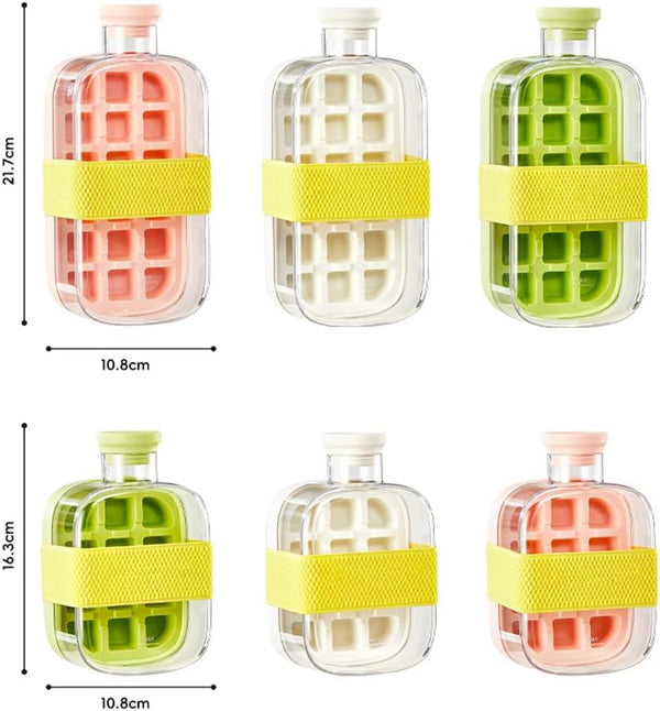 ICE CUBE MAKING BOTTLE – 2 IN 1 TOUCH-FREE WATER BOTTLE & COFFEE CUBE MOLD FOR COLD DRINKS AND JUICE