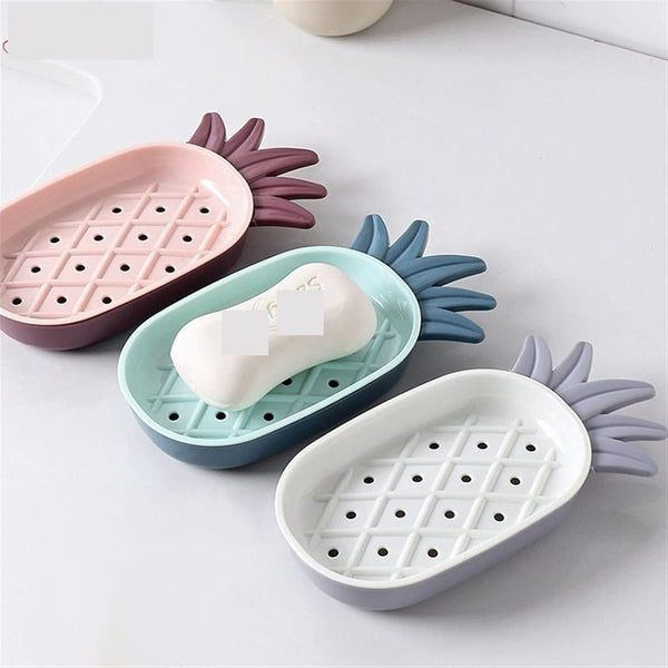 Cute Pineapple-Shaped Self-Draining Soap Dish