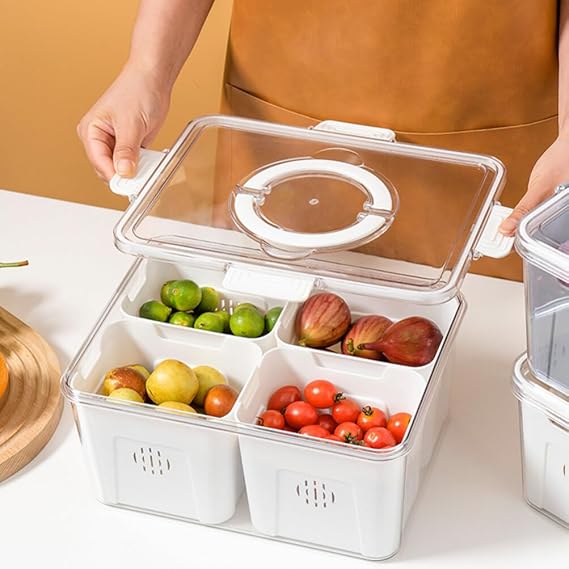 Acrylic 4 Grid Storage Box