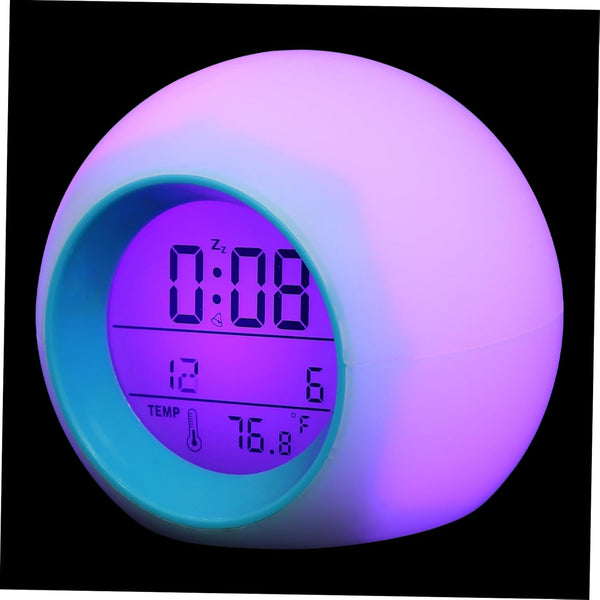 Digital Alarm Clock with Color-Changing Light