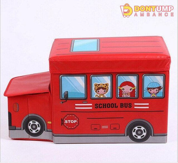 Bus Shape Storage Box (Red) – School Van