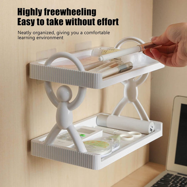 Creative Humanoid Figure 2-Tier Wall Shelf (Focuses on the unique design)