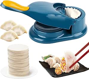 2 in 1 Dumpling Samosa Maker Ghughra Momos Maker Machine, Dumpling Skin Press Mould for Momos Making,Dumpling Maker Mould Machine, Dumpling Making Tool with Dumpling Puri Maker,