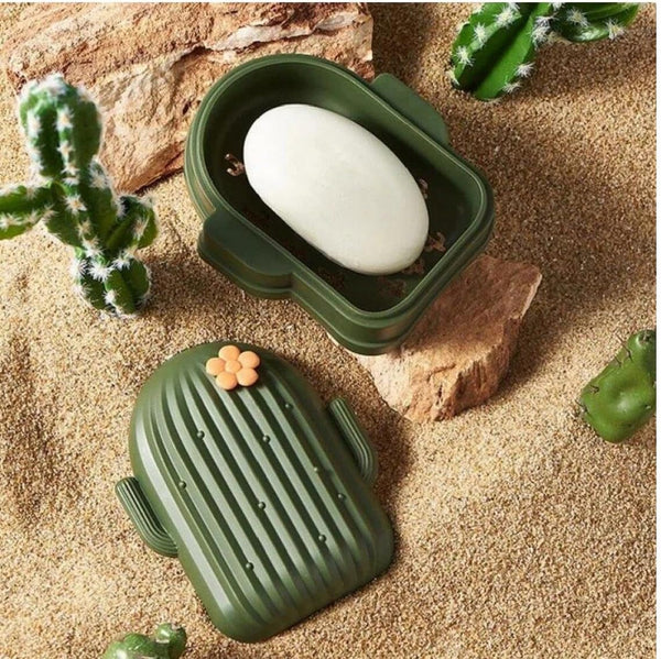 Novelty Portable Soap Dish with Flower Accent