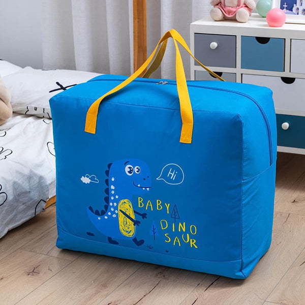 Cute Cartoon Animal Print Kids' Storage Bag (Tiger & Dinosaur)