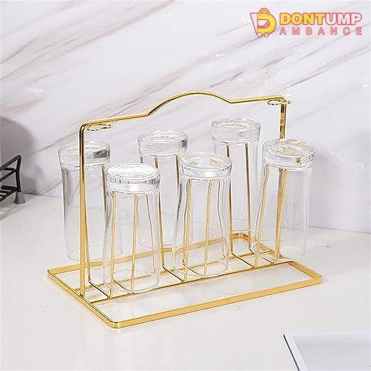 Anti Rust Metal glass , Mug Drainer Storage Drying Rack