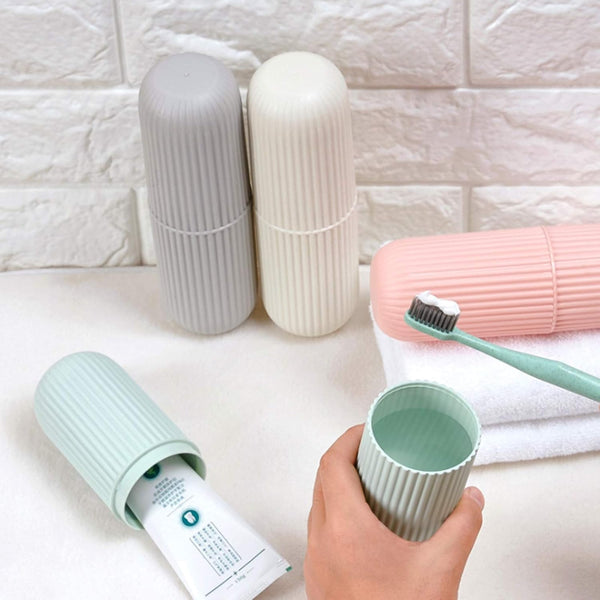 Portable 2-in-1 Travel Toothbrush Holder & Mouthwash Cup
