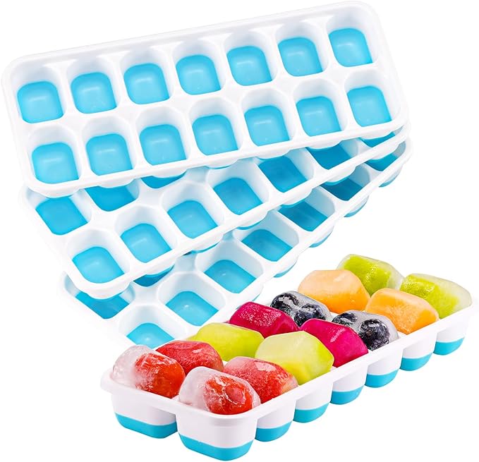 14 Grid Silicone Ice Cube Tray With lid