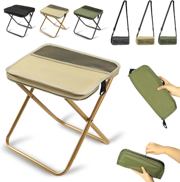 Heavy-Duty Portable Folding Camping Stool with 150kg Load Capacity