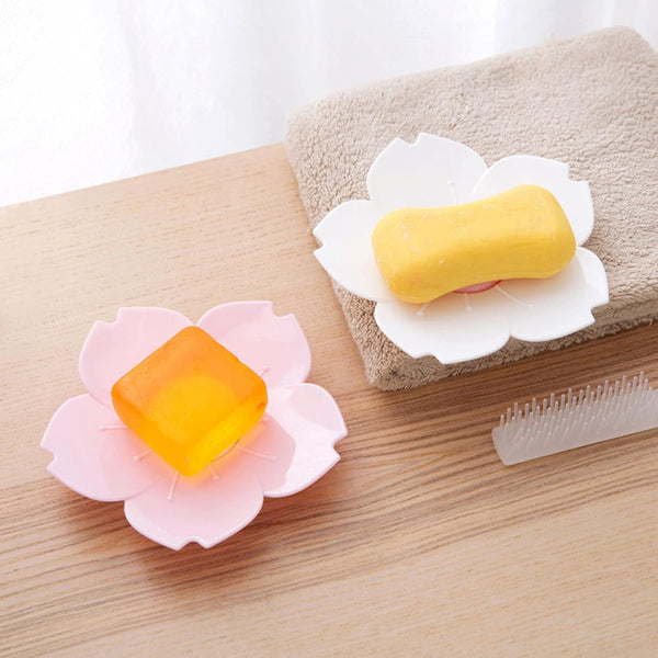 Cherry Blossom Flower-Shaped Soap Dish (Set of 2)
