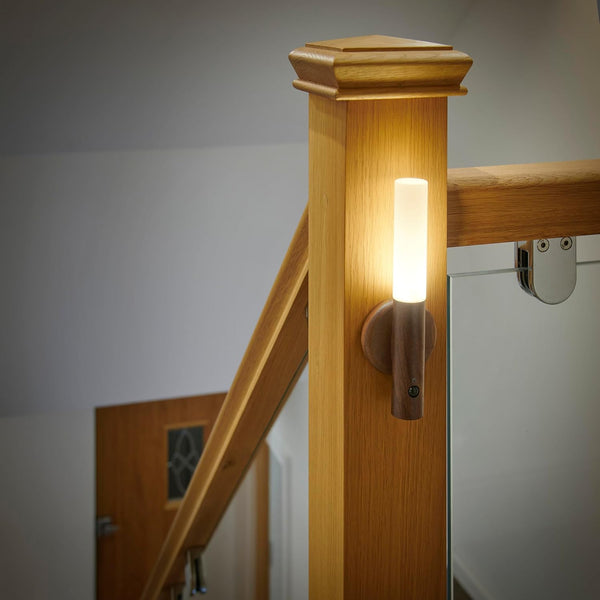 Modern Wooden Wall Lamp with Motion Sensor