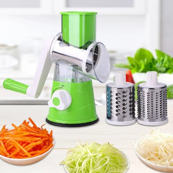 Manual Rotary Tabletop drum grater green