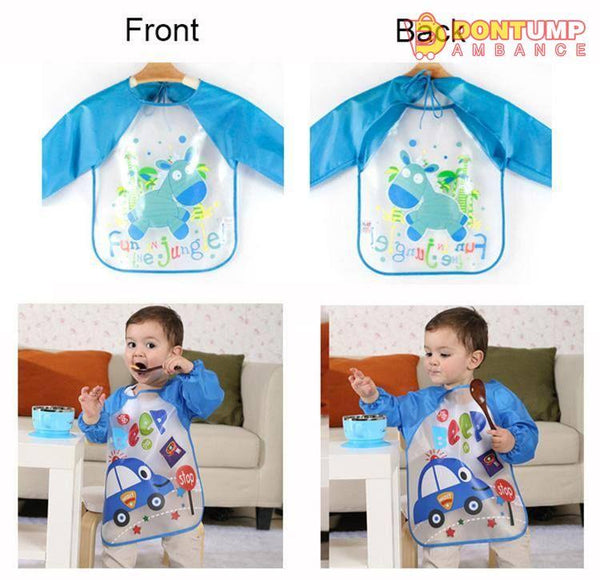 Baby Silicon Full Sleeves Apron Bibs