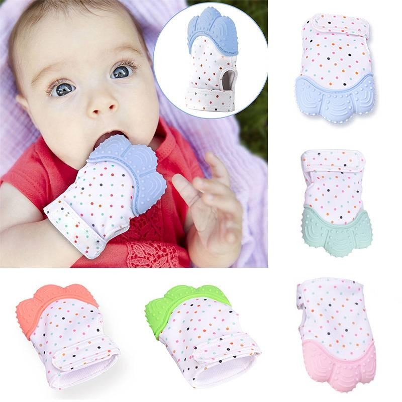 Silicon Baby Teething Mitten Glove